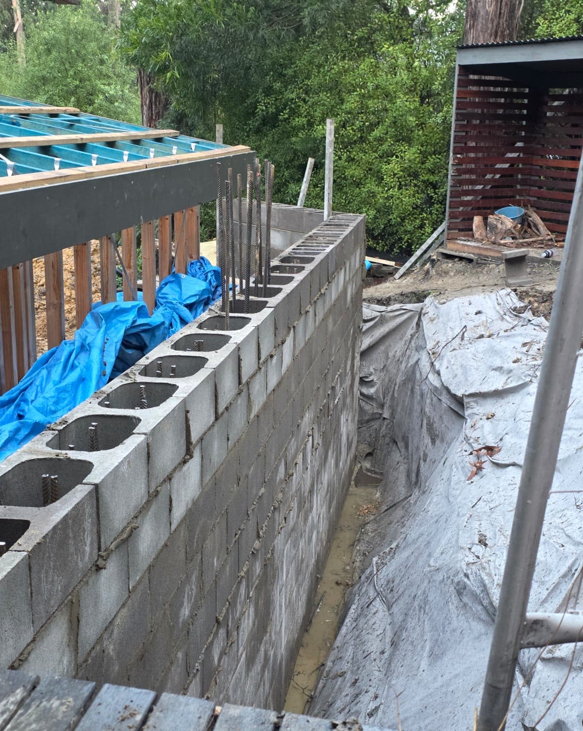 structural block wall with capping — JC Brick & Blocklaying — bricklayer Melbourne eastern suburbs