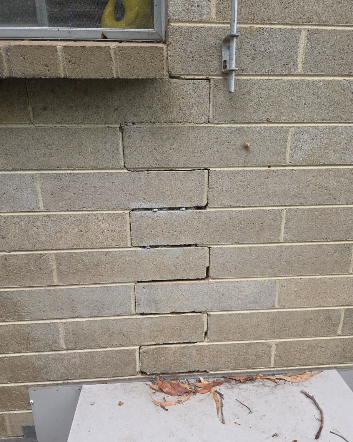 crack stitching repair to cracked brickwork — JC Brick & Blocklaying — bricklayer Melbourne eastern suburbs